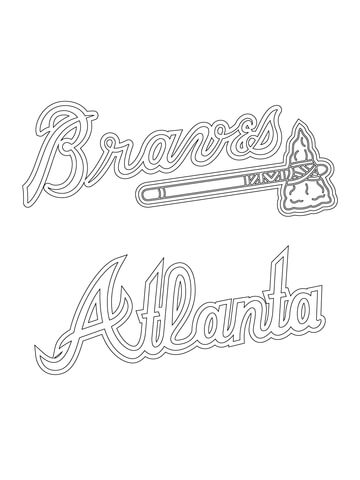 Atlanta Braves Logo  Coloring Page